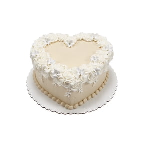IVORY SOFT FLORAL HEART CAKE