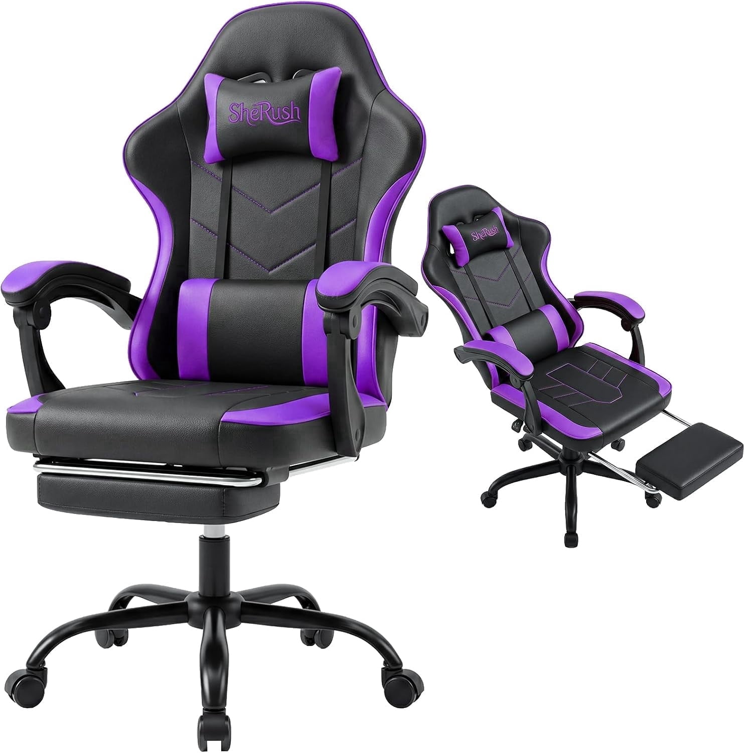 IVOVI  1PC Gaming chair Ergonomically designed, height adjustable, and features lumbar support.