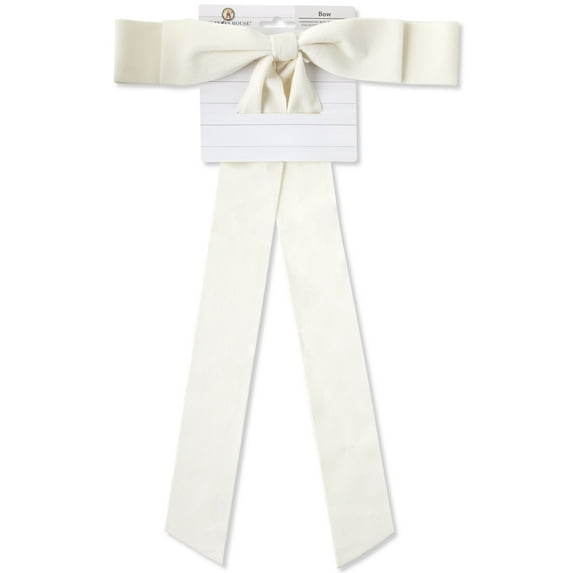 Ivory Floppy Suede Decorative Christmas Bow, 18", by My Texas House