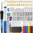 thumbnail image 1 of IVSUN 116Pcs Wood Burning Kit with Case for Beginners Adults - Craft Set Soldering Pyrography Art Pen Tips, Adjustable Temperature 220~480℃ for Embossing/Carving/Soldering & Pyrography, 1 of 6