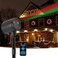Laser Christmas Projector Lights Outdoor, 2 Color Laser Light Projector