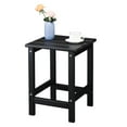 thumbnail image 1 of IVV 14" Square Outdoor Patio Side Table, Waterproof HDPE End Tables for Backyard Pool Porch Garden Lawn (Black), 1 of 8