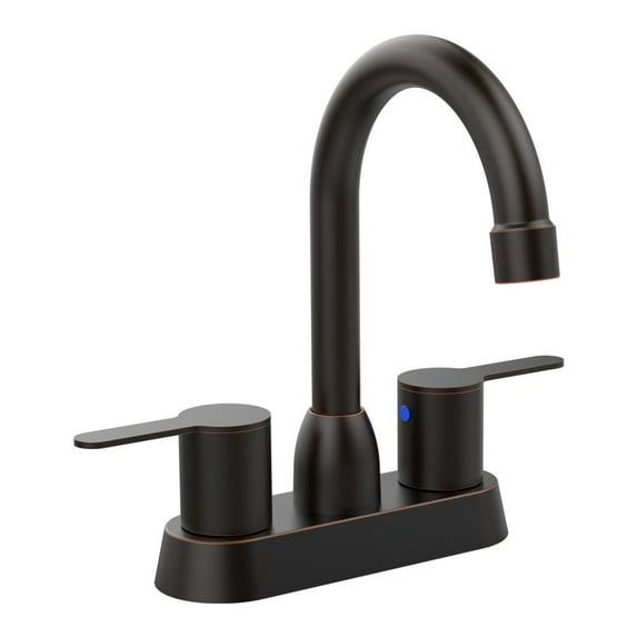 IVV 2-Handle Bathroom Faucets in Oil Rubbed Bronze Finished, 360 Degree High Arc Swivel Spout Centerset RV Vanity Faucets for 2/3 Hole