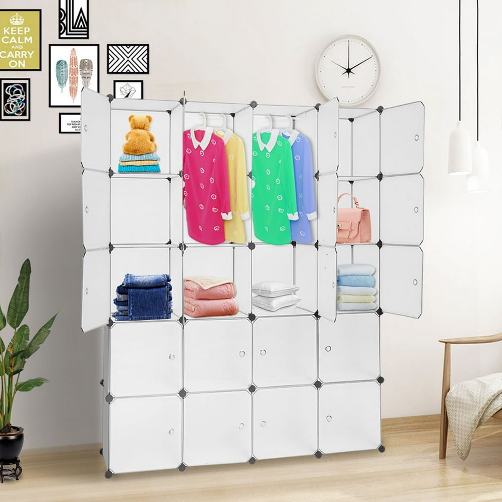 IVV 20 Cube Organizer Stackable Plastic Cube Storage Shelves Design