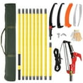 thumbnail image 1 of IVV 24 Feet Tree Pole Pruner Manual Branches Trimmer Tree Branch Garden Tools Hand Pole Saws Extendable Height (Yellow), 1 of 9