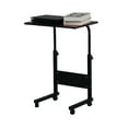 thumbnail image 1 of IVV 27"-38" Height Adjustable Computer Desk with Wheels - Rolling Laptop Desk - Portable Overbed Bedside Table for Small Space Home Office, Black (60x40cm), 1 of 7