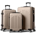 thumbnail image 1 of IVV 3-Piece Travel Luggage Set, Lightweight Suitcases with 360° Silent Spinner Wheels & TSA Lock, Hardcase Luggages Set Perfect for Business Trip, Champagne Gold (20"/24"/28"), 1 of 10