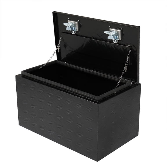 IVV 30" Aluminum Tool Box Truck Pickup Underbody Underbed Tool Box Trailer RV Tongue Storage Toolbox w/Lock (Black)