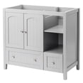 thumbnail image 1 of IVV 35.43 Inch Bathroom Vanity Base Cabinet, Gray Bathroom Storage Cabinet with Double Doors & 2 Drawers, Open Storage & Adjustable Shelf (Basin Not Included), 1 of 7