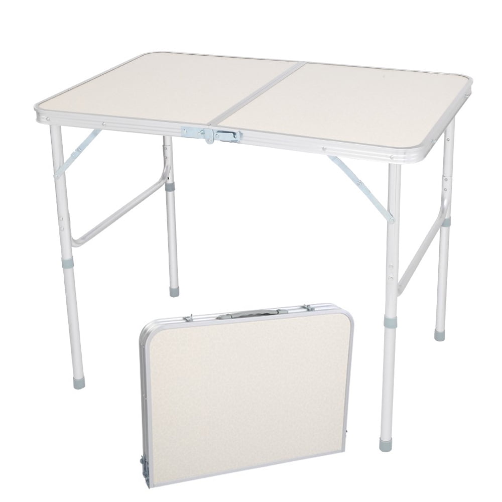 IVV 3FT Folding Camping Table, Height-Adjustable Lightweight Aluminum ...