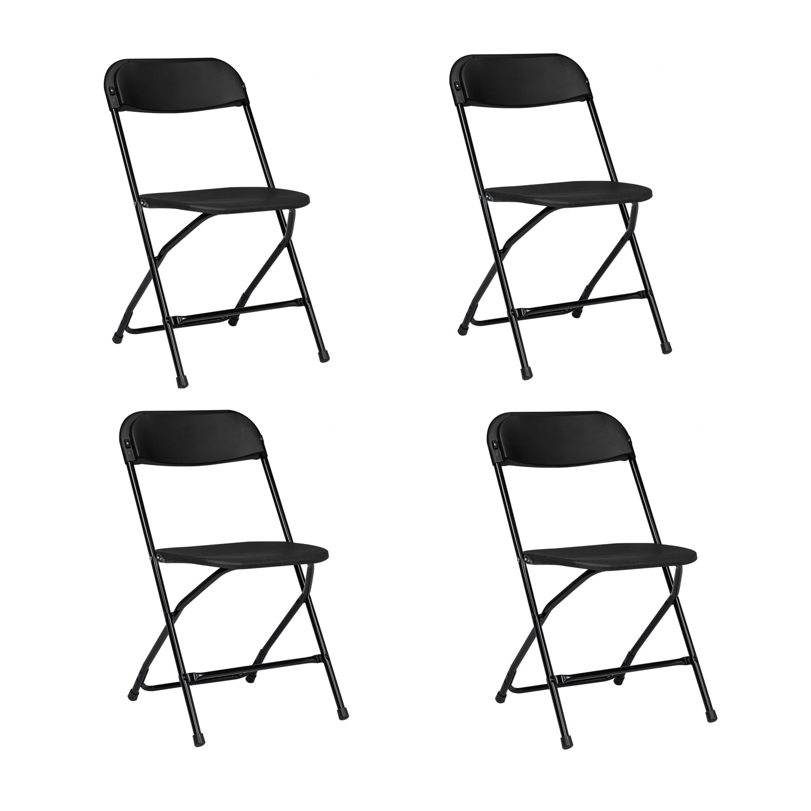 IVV 4 Pack Plastic Folding Chair, 350lb Capacity, Portable Commercial