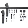 thumbnail image 1 of IVV 40" Bi-folding Sliding Barn Door Hardware Track Kit for 2 Closet Door, Top Mount Roller, Slide Smoothly Quietly, Easy Install, Black, No Door (Track Length 40" for Double 18" Wide Door), 1 of 9