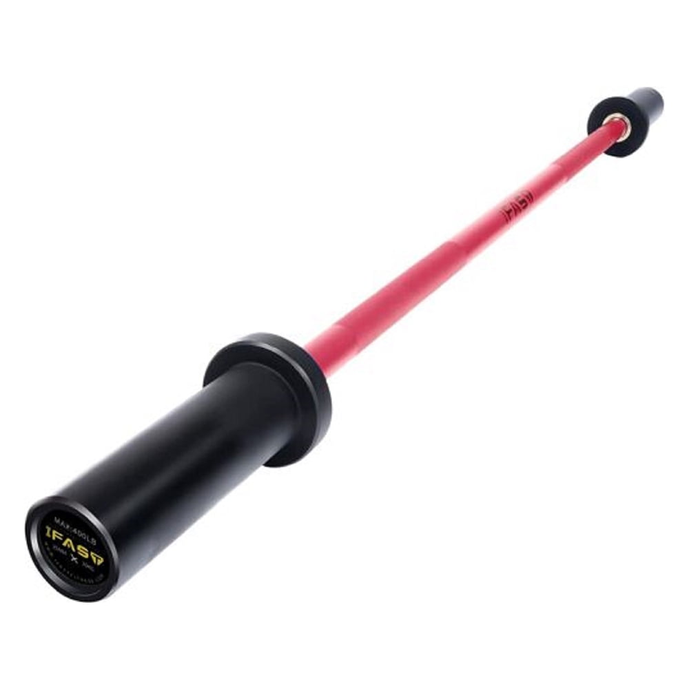 IVV 4FT Olympic Barbell for Strength and Weightlifting Training - 2 Inch Olympic Bar for Squat, Deadlift, Bench Press, Curl, Overhead Press - 400lbs Capacity (Pink)
