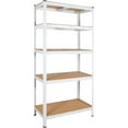 IVV 5 Tier Adjustable Garage Rack, White Metal Shelving Unit, Heavy