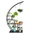 thumbnail image 1 of IVV 5 Tier Metal Plant Stand, Creative Semicircle Shape Ladder Flower Pot Stand Rack for Home Patio Lawn Garden Balcony Holder Black (1 Pack), 1 of 10