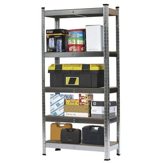 Zimtown 5-Shelf Steel Shelving Garage Storage Rack Organizer Gray, 43W x  17.7D x 70.8H