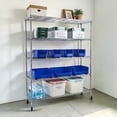 thumbnail image 1 of IVV 5-Tier Wire Shelving Unit on Wheels, Heavy Duty Adjustable Metal Storage Rack with 4" Casters, for Pantry Kitchen Garage (Chrome, 5 Tier, 59.06"L x 17.72"W x 70.87"H), 1 of 6