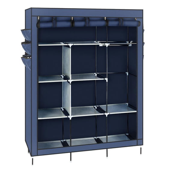 IVV 69" High-Leg Non-Woven Fabric Assembled Cloth Wardrobe Gray