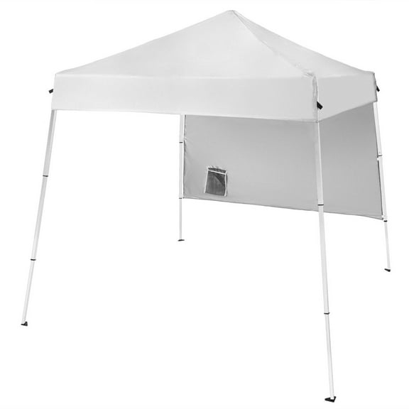 IVV 6x6 Ft Pop-Up Outdoor Canopy with Backpack - UPF 50+ Sun Shelter, Portable Waterproof Gazebo with One Sidewall and Storage Bag, White
