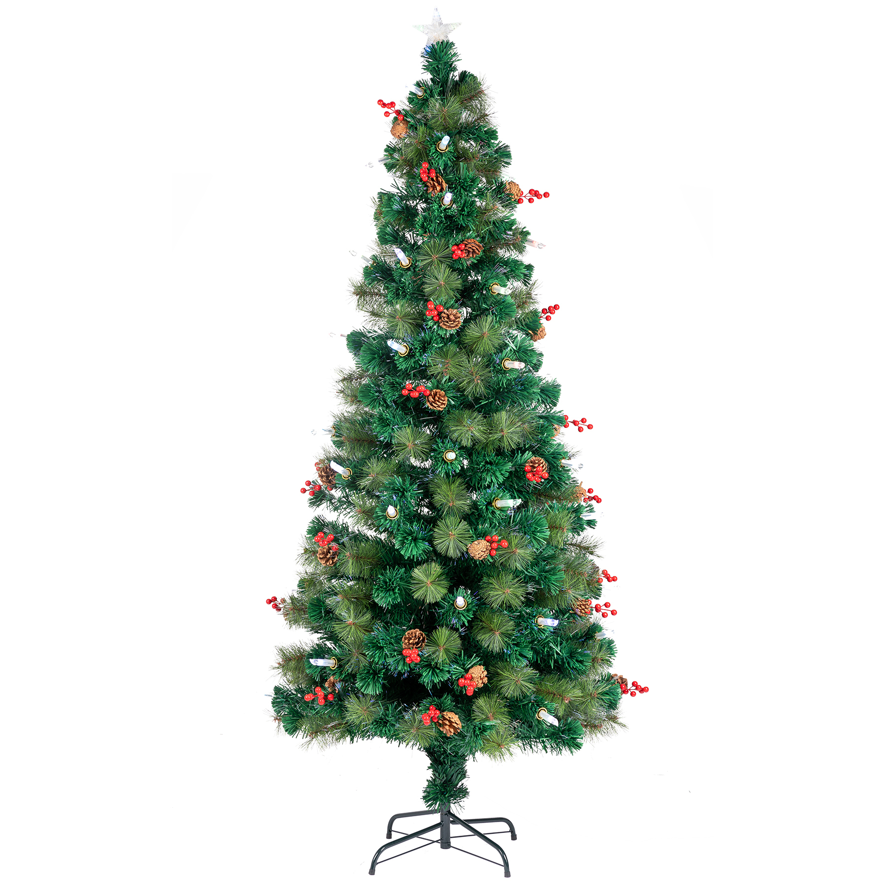 IVV 7.5ft PreLit Fiber Optical Christmas Tree with Colorful Candle