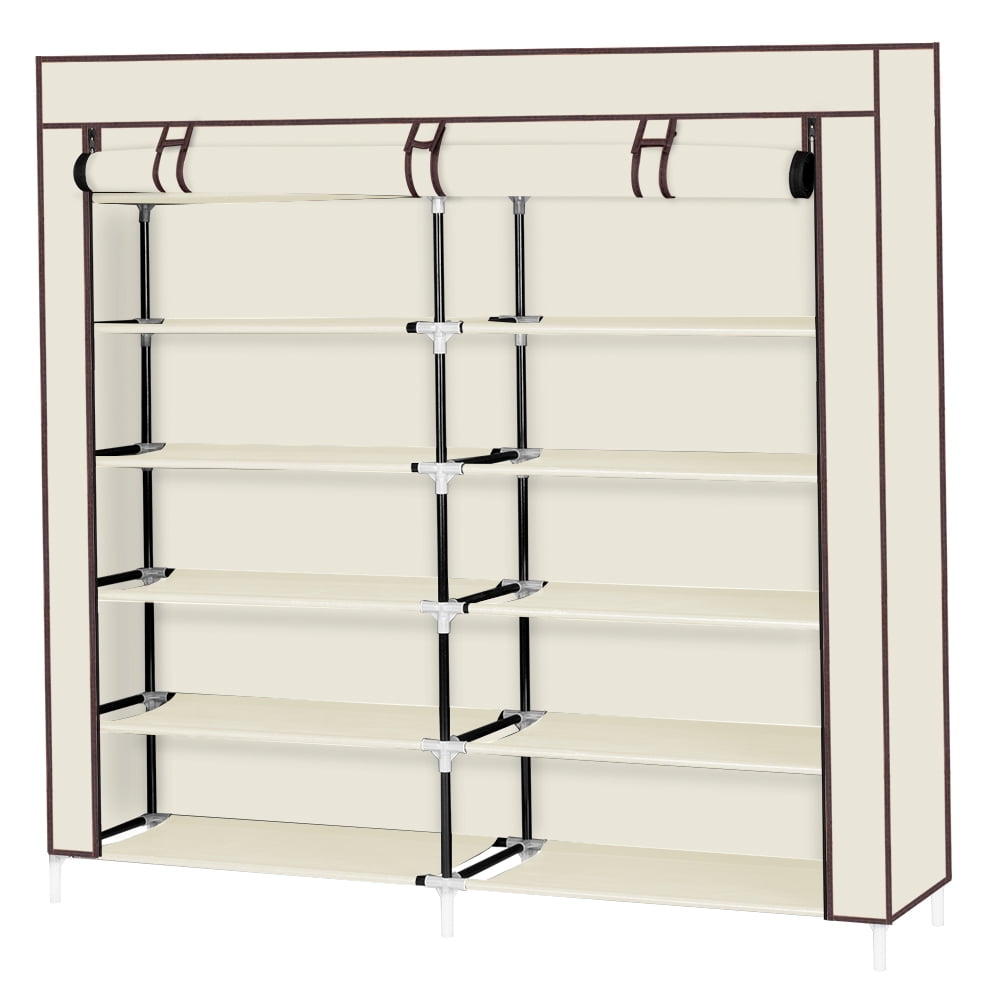 IVV 7-Tiers Beige Shoe Rack Organizer, 36-Pairs Portable Shoe Rack ...