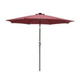 thumbnail image 1 of IVV 9FT Outdoor Solar LED Lighted Patio Umbrella with 8 LED Strip Lights & 8 Ribs, Convenient Crank Lift (Red), 1 of 9