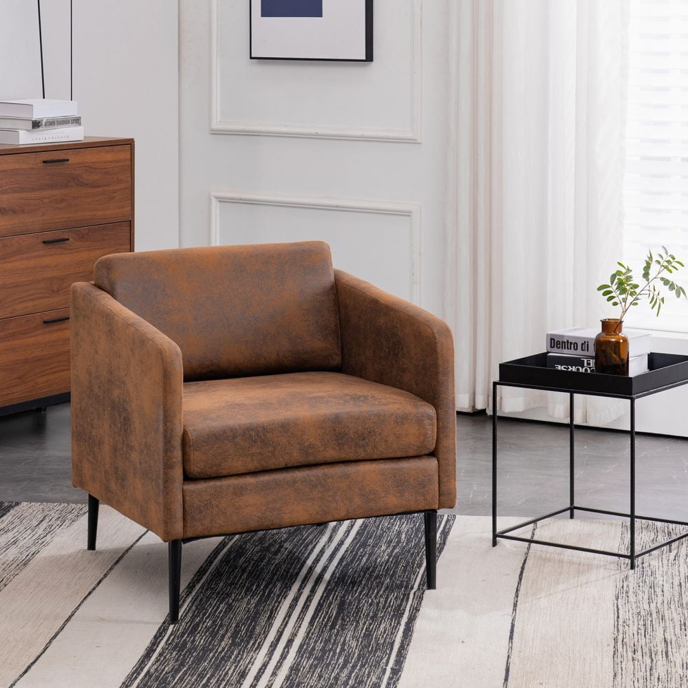 IVV Accent Chair, Upholstered Comfy Arm Chair, Mid-Century Modern Chair ...