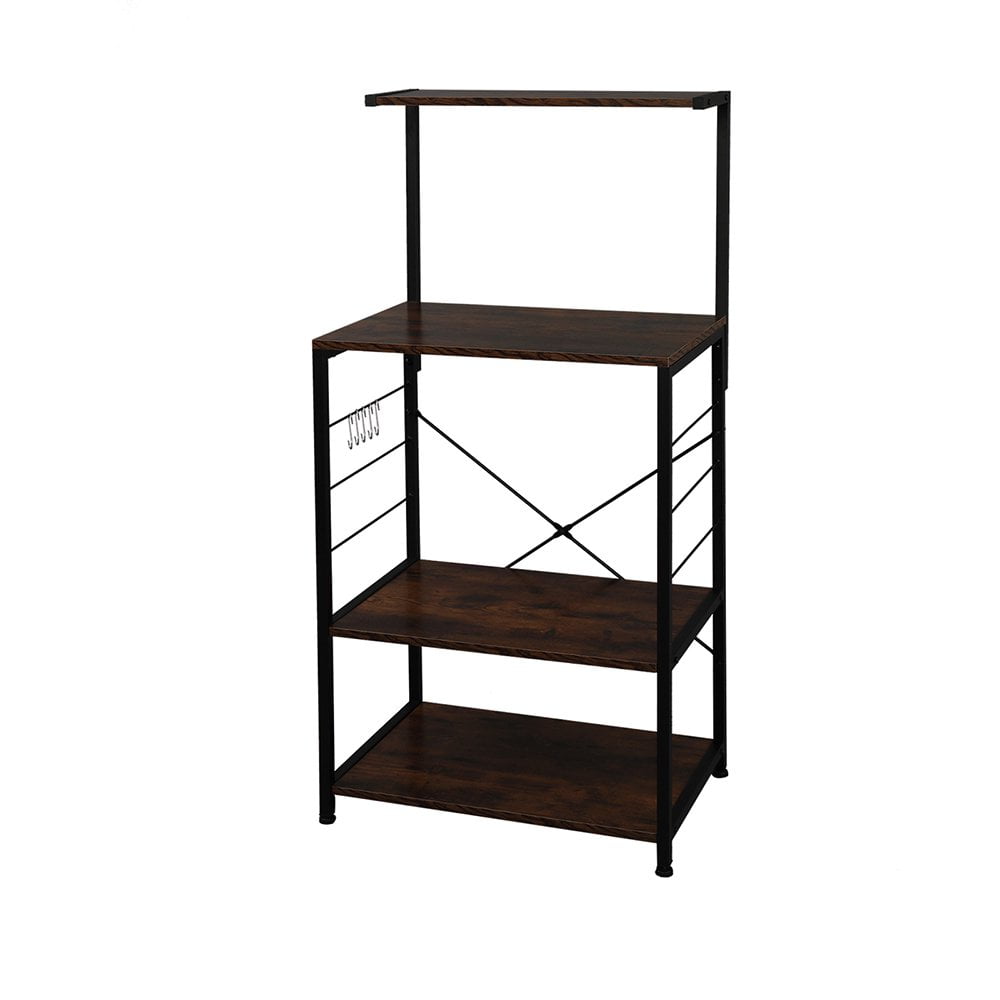 IVV Bakers Rack for Kitchen, 4 Tier Microwave Stand with Storage, Multifunctional Baker's Rack