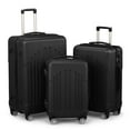 thumbnail image 1 of IVV Black Luggage Set 3 Piece, ABS+PC Lightweight Suitcase with Spinner Wheels, Hardside Carry on Suitcase w/ TSA Lock for Travel, Business Trip (20"/24"/28"), 1 of 8