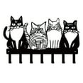 thumbnail image 1 of IVV Cat-Themed Metal Wall Rack with 7 Hooks, Wall Mounted Key Organizer Rack for Keys, Scarves, Entryway, Hallway (Black, 1 Pack), 1 of 7