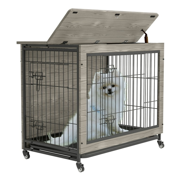 IVV Dog Crate Furniture for Puppies/Small to Medium, Wooden Dog