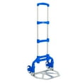 thumbnail image 1 of IVV Folding Hand Truck Dolly, Aluminum Portable Cart with Telescoping Handle and Rolling Swivel Wheels - Blue, 1 of 10