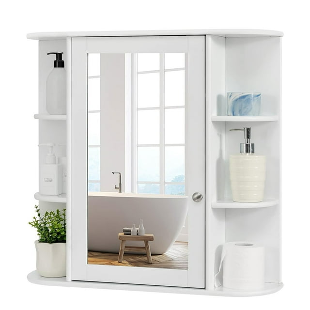 IVV Mirrored Bathroom Medicine Wall Mounted Bathroom Hanging with Single Door