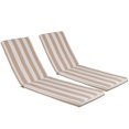 thumbnail image 1 of IVV Outdoor Chaise Lounge Cushions Set of 2, 74.4"L x 22.05"W x 2.76"H Patio Chair Replacement Cushions with Removable and Washable Cover, Beige and White Stripe, 1 of 6