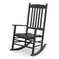 thumbnail image 1 of IVV Outdoor Rocking Chair, Porch Rocker with Contoured Seat and High Backrest for Patio,Backyard,Garden, 385 lbs Support (Black), 1 of 10
