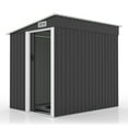 thumbnail image 1 of IVV Outdoor Storage Shed 5 x 7 FT, Metal Garden Storage House with Slanted Roof, Sliding Door and Air Vent for Backyard Patio Lawn (Black), 1 of 10