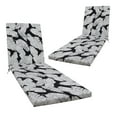 thumbnail image 1 of IVV Patio Chaise Lounge Cushions Set of 2, Black Indoor/Outdoor Water-Resistant Replacement Cushions with High Resilience Sponge Filling and Leaves Pattern, 1 of 8