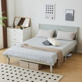 thumbnail image 1 of IVV Platform Bed, Queen Size Wooden Bed Frame with Headboard, Gray Wash, 1 of 10