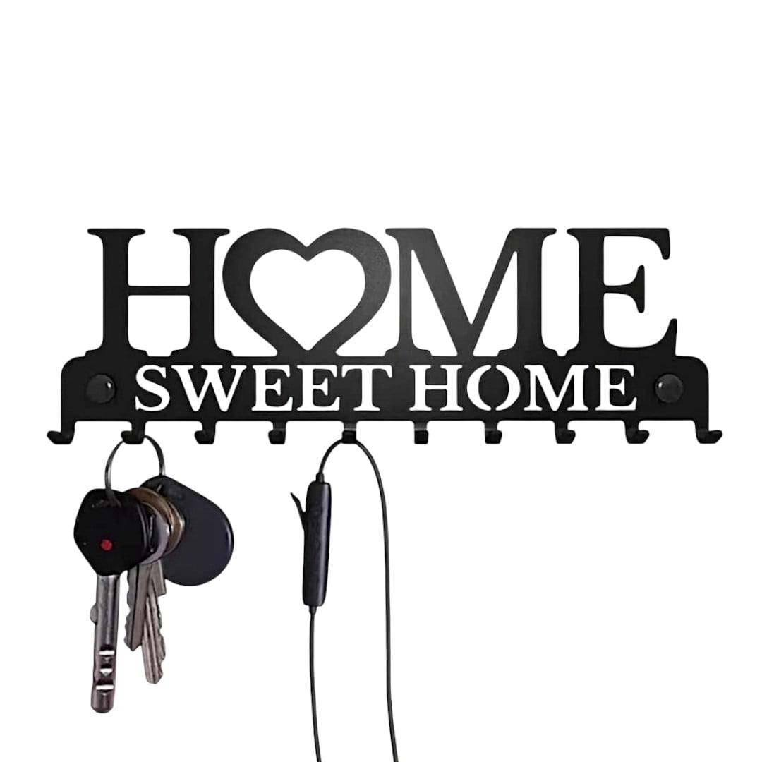 IVV Retro Handmade Iron Metal Key Rack | Wall-Mounted Rustic Entryway ...