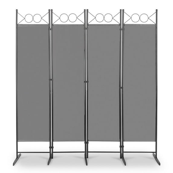 IVV Room Divider 4 Panel Tall Room Dividers and Folding Privacy Screens, 6 Ft Indoor Divider Room Fabric Panel W/Matel Frame, Freestanding Divider Screen, Partition Room Dividers for Office, Dorm