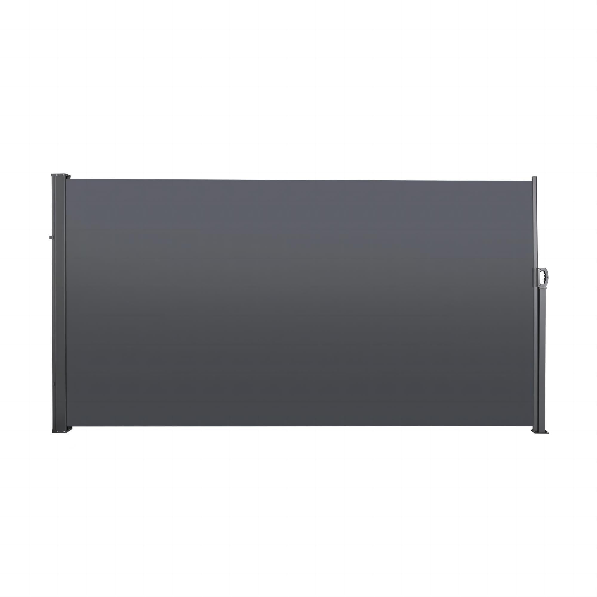 Dark Grey 118'' x 63'' Retractable Outdoor Privacy Screen Awning