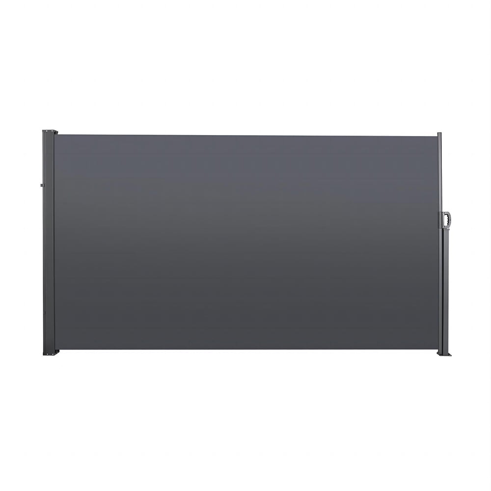 Dark Gray 118" x 71" Retractable Side Awning with Metal Frame