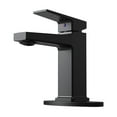 thumbnail image 1 of IVV Single Handle Bathroom Sink Faucet, Matte Black Single Hole Basin Vanity Faucet, RV Bathroom Faucet with Two 9/16" Hoses Suitable for 1 Hole or 3 Holes, 1 of 7