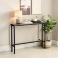 thumbnail image 1 of IVV Slim Sofa Table behind Couch, Modern Accent Entryway Table with Built-in Charging Station and Metal Frame, Space-Saving Design, 39.4"W x 5.9"D x 31.1"H, Black, 1 of 9