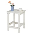 thumbnail image 1 of IVV Square Side Table, 14-Inch HDPE Outdoor Weather Resistant End Table for Patio, Backyard, Pool, Easy Maintenance (White), 1 of 8