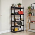 thumbnail image 1 of IVV Storage Shelving Unit, 5-Tier Adjustable Heavy Duty Garage Metal Organizer Utility Rack, for Kitchen Pantry Basement Bathroom Laundry - 27.56"L x 11.81"W x 59.06"H, Black, 1 of 7