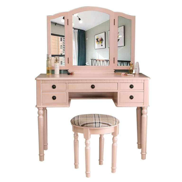 Romane dressing table set with mirror discount