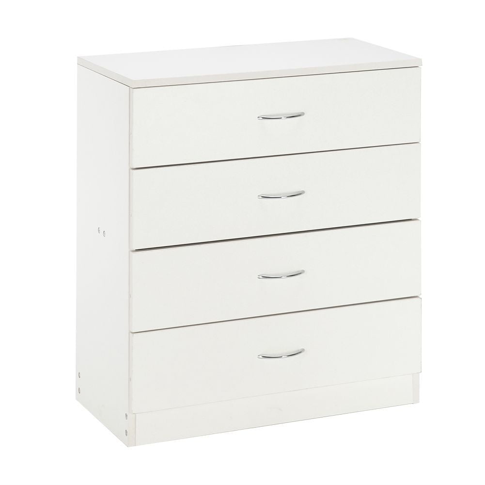White Modern 4-Drawer Dresser with Extra Deep Storage