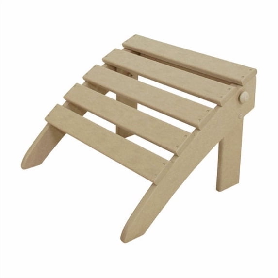 Ivy Terrace Folding Ottoman Beige
