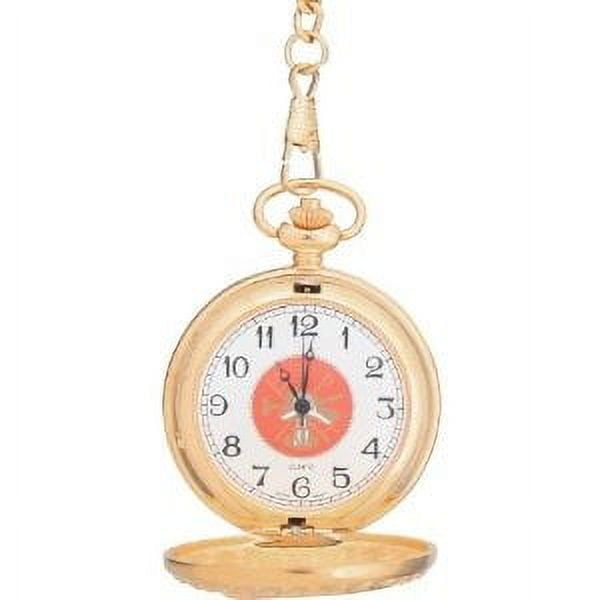 IW40 Fire Fighter Pocket Watch White Face W/ Black Hands & Numerals MultiColored
